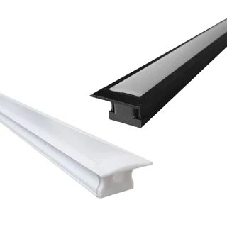 Perfil 3 Metros De Embutir Slim Alumínio Branco P/ Fita Led Casa Decoração