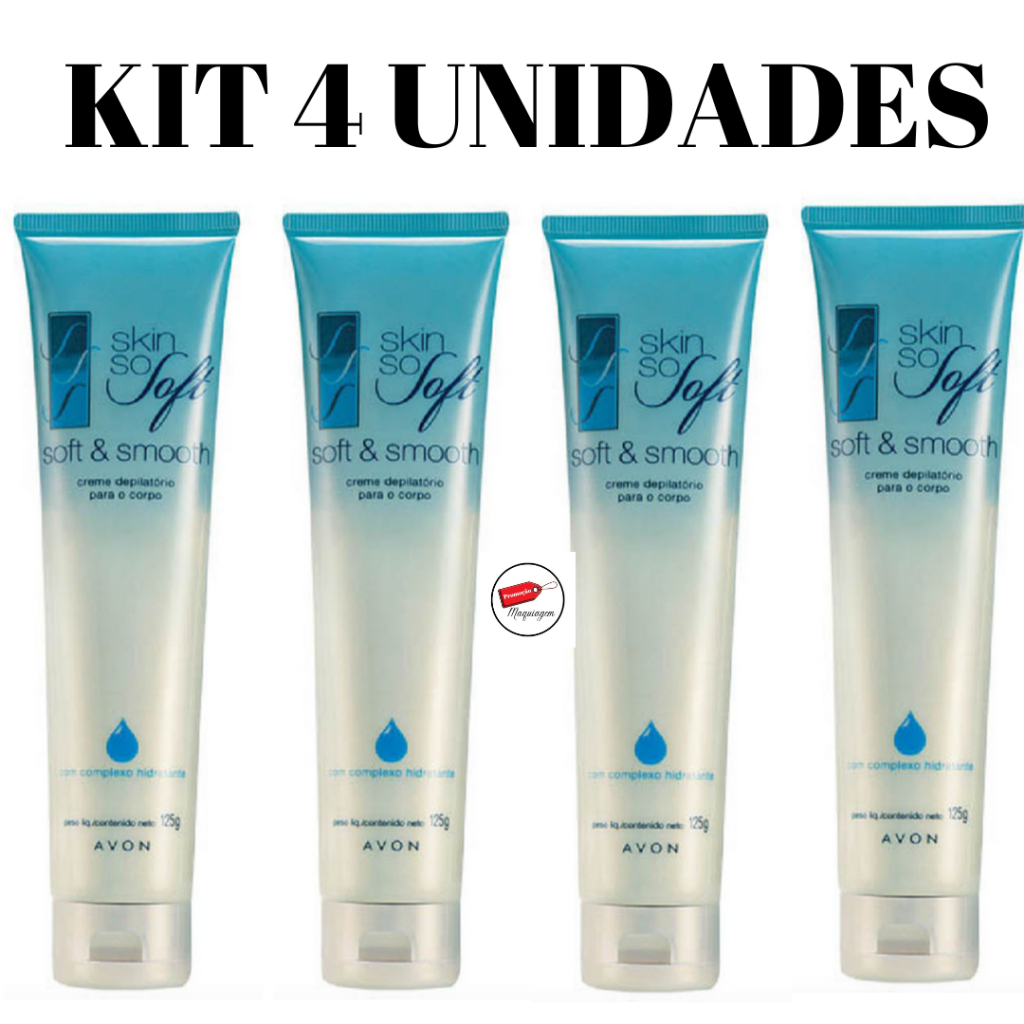 Kit Creme Depilatório Para O Corpo Skin So Soft Avon 125g 4 Unidades ...