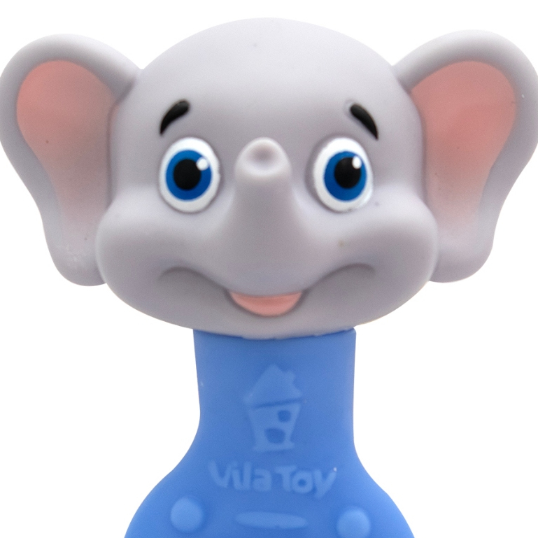 Chocalho E Mordedor Elefante Bebê Super Macio Vila Toy