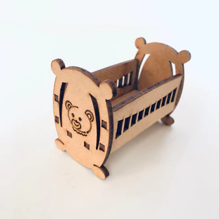 kit Com 10 Mini Berço Urso 6,5cm Decoração Mdf em Oferta na Shopee