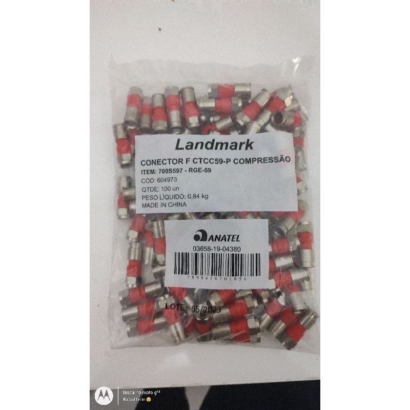 CONECTOR RG 59 100 UNIDADES | Shopee Brasil