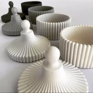 Molde Silicone Pote M501 Vela Sabonete Vaso Gesso Cimento