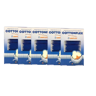 KIT 05 Cotonetes 75 unidades cada - CottonFlex