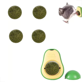 Abacate De Brinquedo Para Gatos Com Refil Bolinha Catnip Avocado Bola Erva Gato Natural