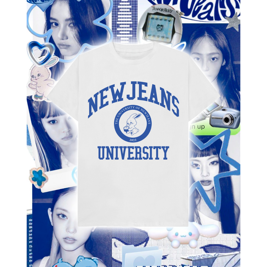 Camiseta T-shirt Unissex Algodão NewJeans University Grupo Kpop