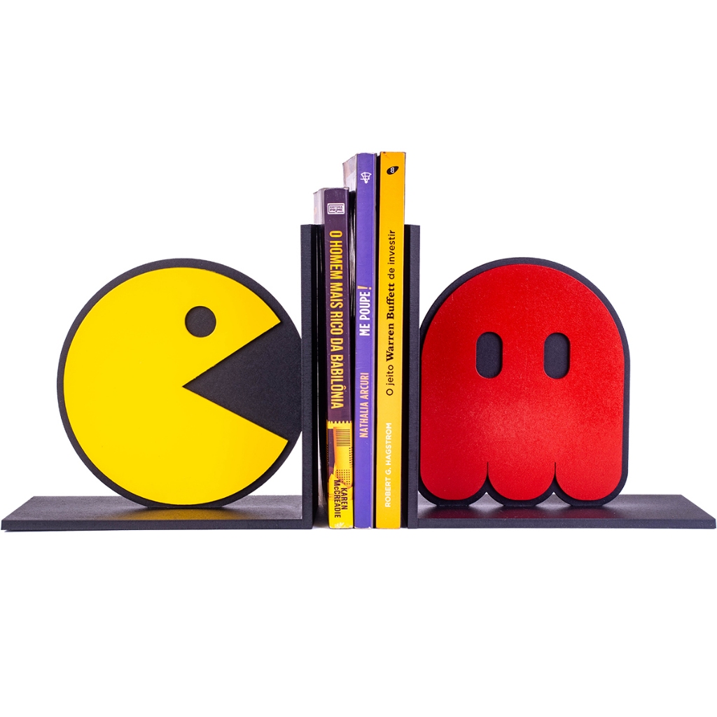 Suporte de livros Pacman