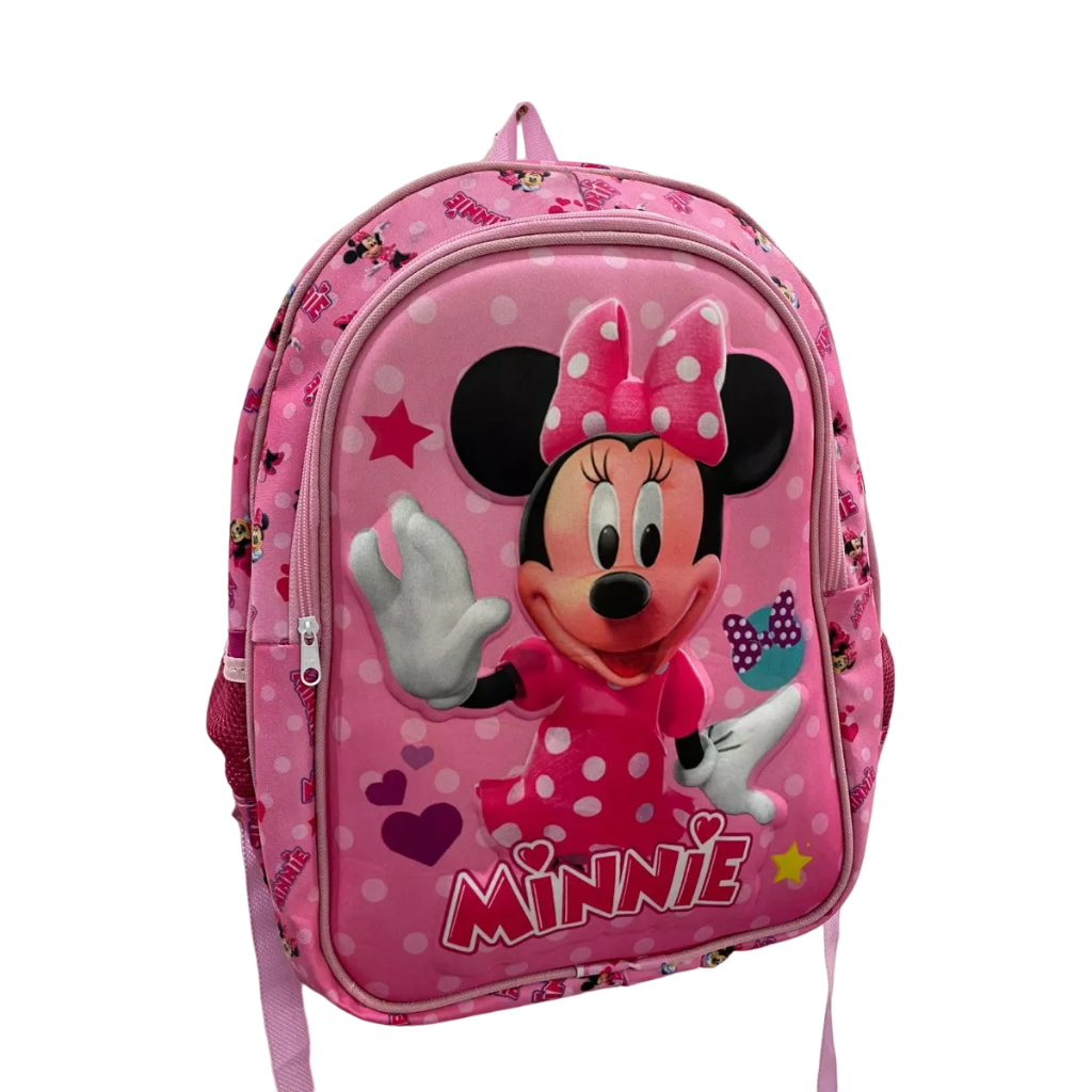Bolsa Escolar Feminina Minnie Mouse Costa Creche Pre Escola