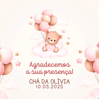 100 Adesivos Rótulo Lembrancinha Infantil Chá de Bebê Batizado - Personalizado