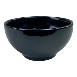 Tigela Preta 300ml Cumbuca Para Sopas Caldos e Cereais De Porcelana Bowl