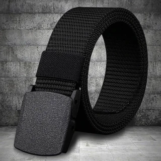 Moda Cinto Largo Masculino Nylon Fivela de Plástico