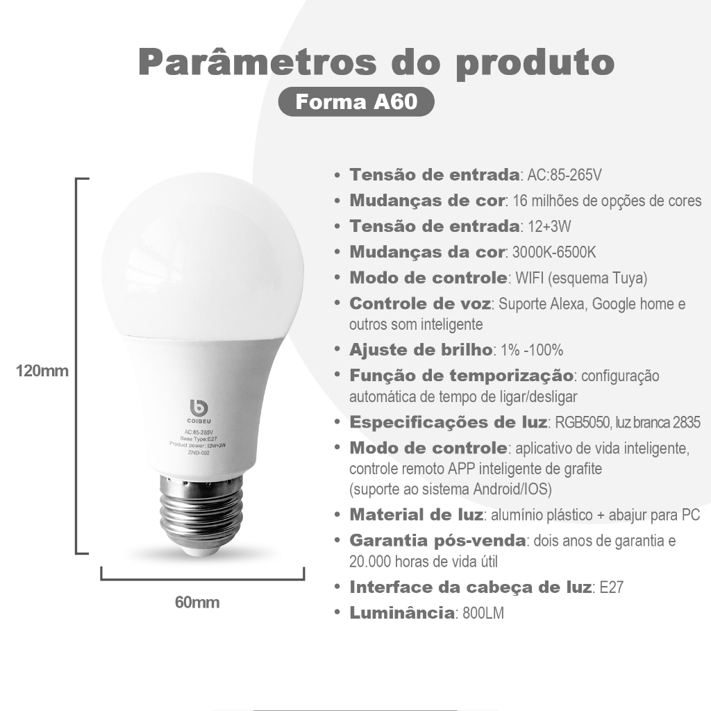 UNIT1 Smart Light2個 COIBEU 12W 15W Lâmpada Inteligente Rgb Smart Life Tuya Para Alexa