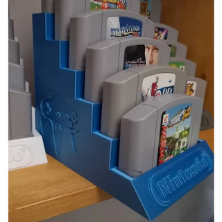 Suporte de jogos N64 para 6 cartuchos Nintendo 64.