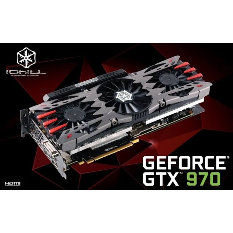 Placa de vídeo game Nvidia Gtx 970 Gddr5 4g memory 1753Mhz Innovision Super dragão gelo Nvidia Geforce