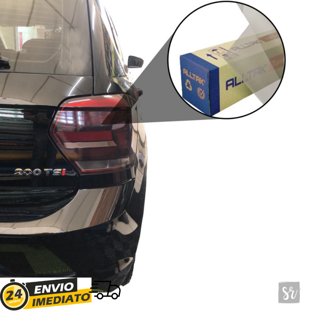 Película Mascara Negra Fumê Farol, Lanterna e Pisca 1mx50cm