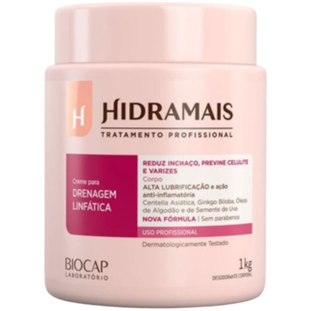 Creme Hdramais 1kg Reduz Inchaço Previne Celulite Varizes