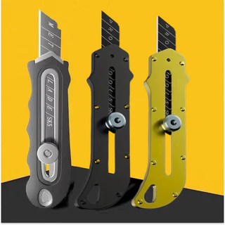 Kit 1 ou 2 Unidades Estilete Profissional em Aço Metal Ferramenta Multiuso