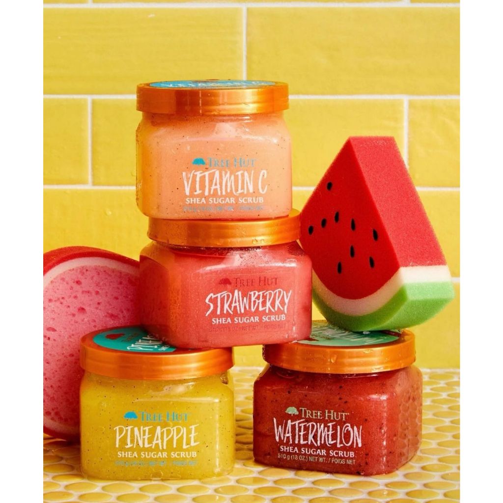 Tree Hut Esfoliante Corporal de Tree Hut Shea Sugar 510g Esfoliante Tree Hut Strawberry Tree Tree Hut Vanilla tree Hut Strawberry Tree Hut TREE HUT - SHEA SUGAR SCRUB tree Hut Watermelon Esfoliante Tree Hut Vanilla