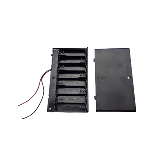 Caixa Case Suporte para 8 Pilha aa com Tampa e chave on/off