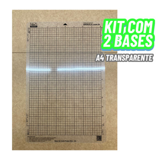 Kit 4 Bases de Corte A4 Transparente Para Silhouette Portrait