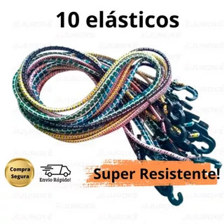 Kit 10 Elástico Bagageiro Extensor Gancho Ponta Plástico em Oferta na Shopee