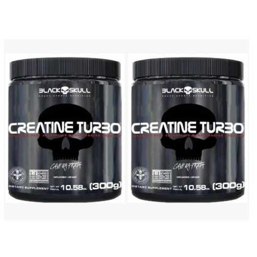 Kit 2x Creatina Creatine Turbo 300g (Cada) - BlackSkull