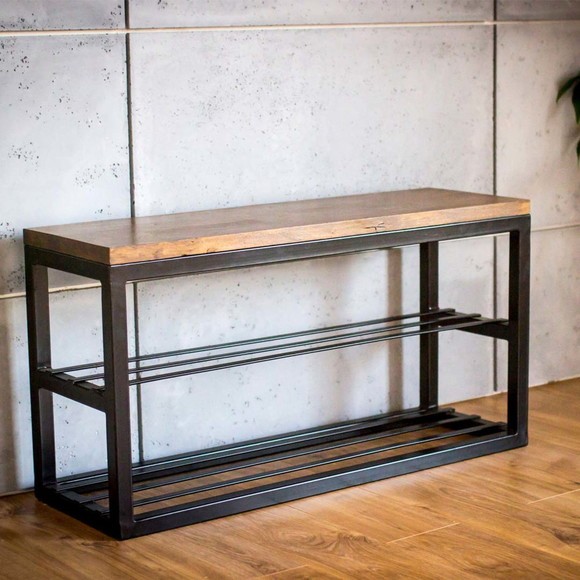 Banco sapateira 70cm Estilo industrial