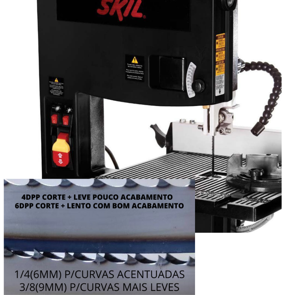 01 Lamina 3/8 (9mm) X 1,51m X 4dpp - P/serra Fita Skil 3385