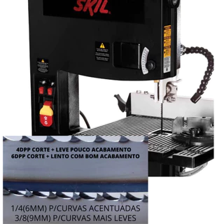 01 Lamina 3/8 (9mm) X 1,51m X 4dpp - P/serra Fita Skil 3385