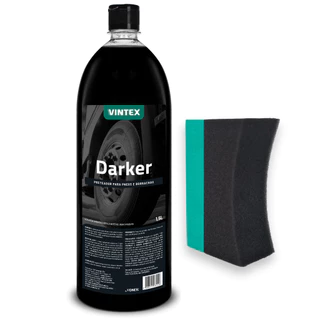 DARKER 1,5LT PRETINHO APLIC VINTEX VONIXX Kit Darker e Aplicador de Espuma para Pneus - Renove e Proteja Seus Pneus com Estilo!