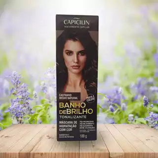 Tonalizante Banho De Brilho Castanho Médio 100g - Capicilin