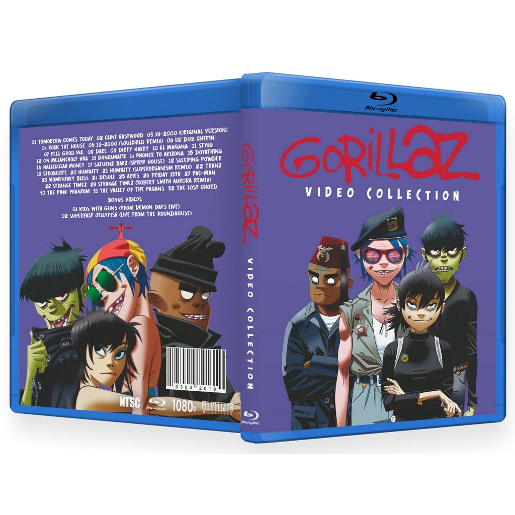BLU-RAY GORILLAZ - VIDEO COLLECTION (fan made) | Shopee Brasil