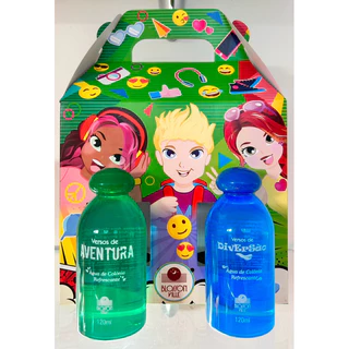 Kit Presente Infantil da Blosson Kids Versos Diversão e Aventura - Blosson Ville - Colônias Perfumes para Meninos - Fragrâncias Versos de Aventura e Versos de Diversão
