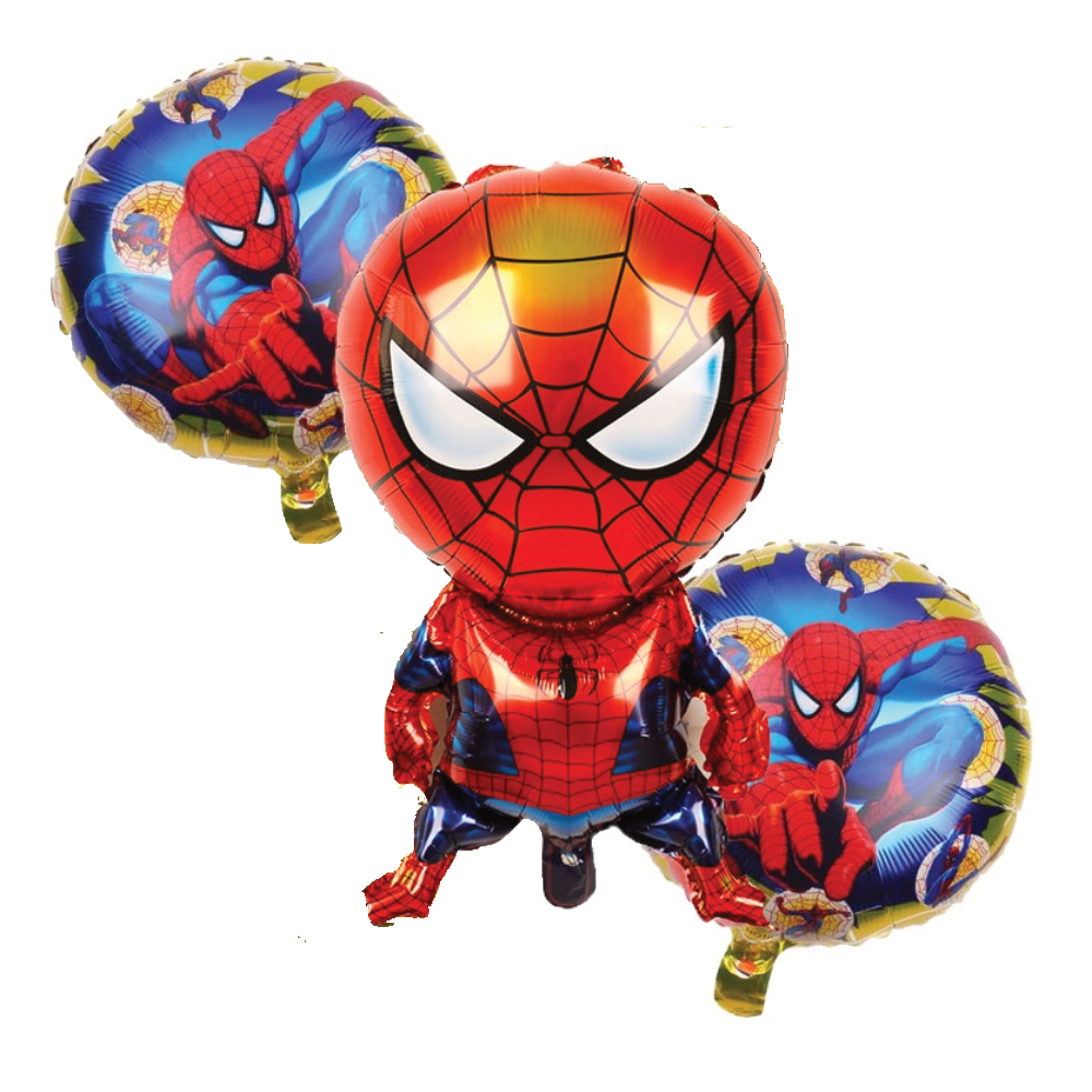 Kit 3 Balões Homem Aranha, Balão de Festa de Aniversário Spiderman ...