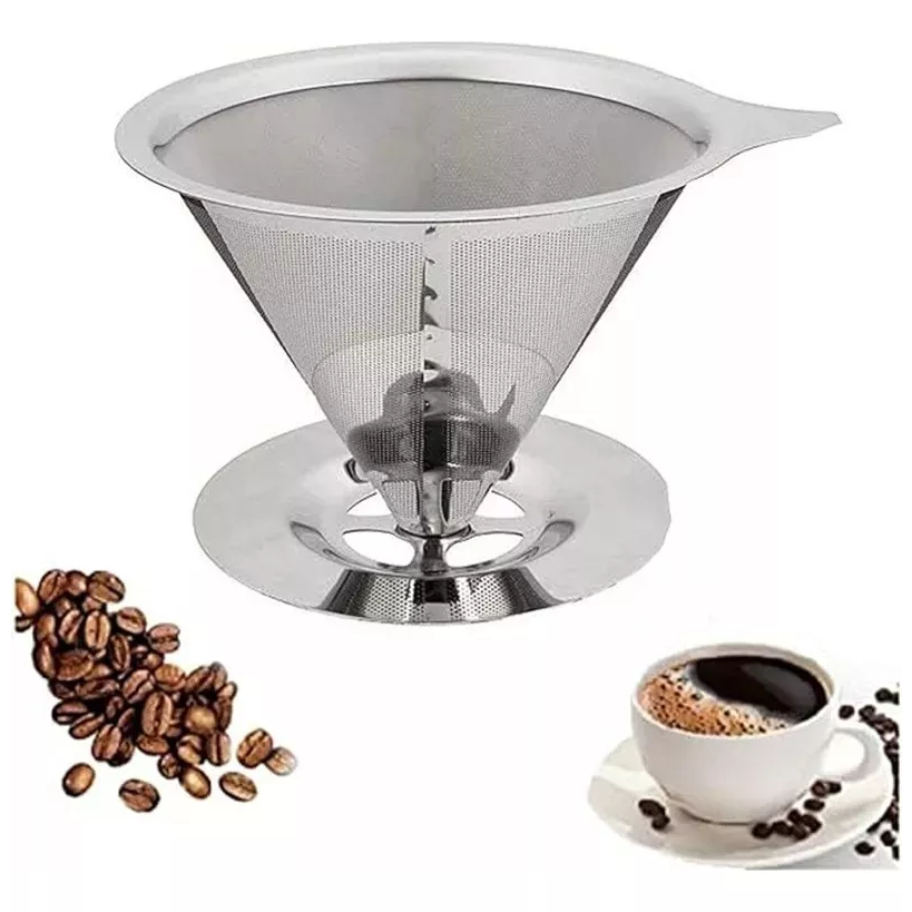 Café Filtro Coador Inox 104 Extra Grande Reutilizável