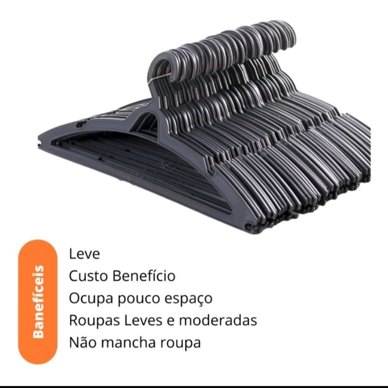 kit com 30 Cabides roupas adultos. | Shopee Brasil
