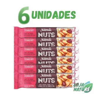 KIT 6 Unidades Barra de Cereais NUTS 30g - Naturale