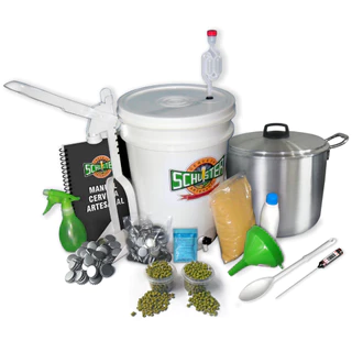 Kit de Equipamentos com insumos para Fazer Cerveja Artesanal - Faz 20 Litros