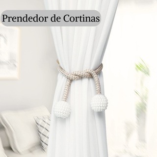 Prendedor de Cortina Magnético De Tecido Organizador Com Pérolas - PRONTA ENTREGA BELEZINHA