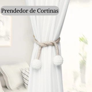 Prendedor de Cortina Magnético De Tecido Organizador Com Pérolas - PRONTA ENTREGA BELEZINHA