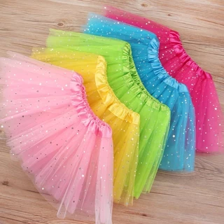 Saia de Tule Com LED Strass e Estrela Carnaval 40cm Varias Cores
