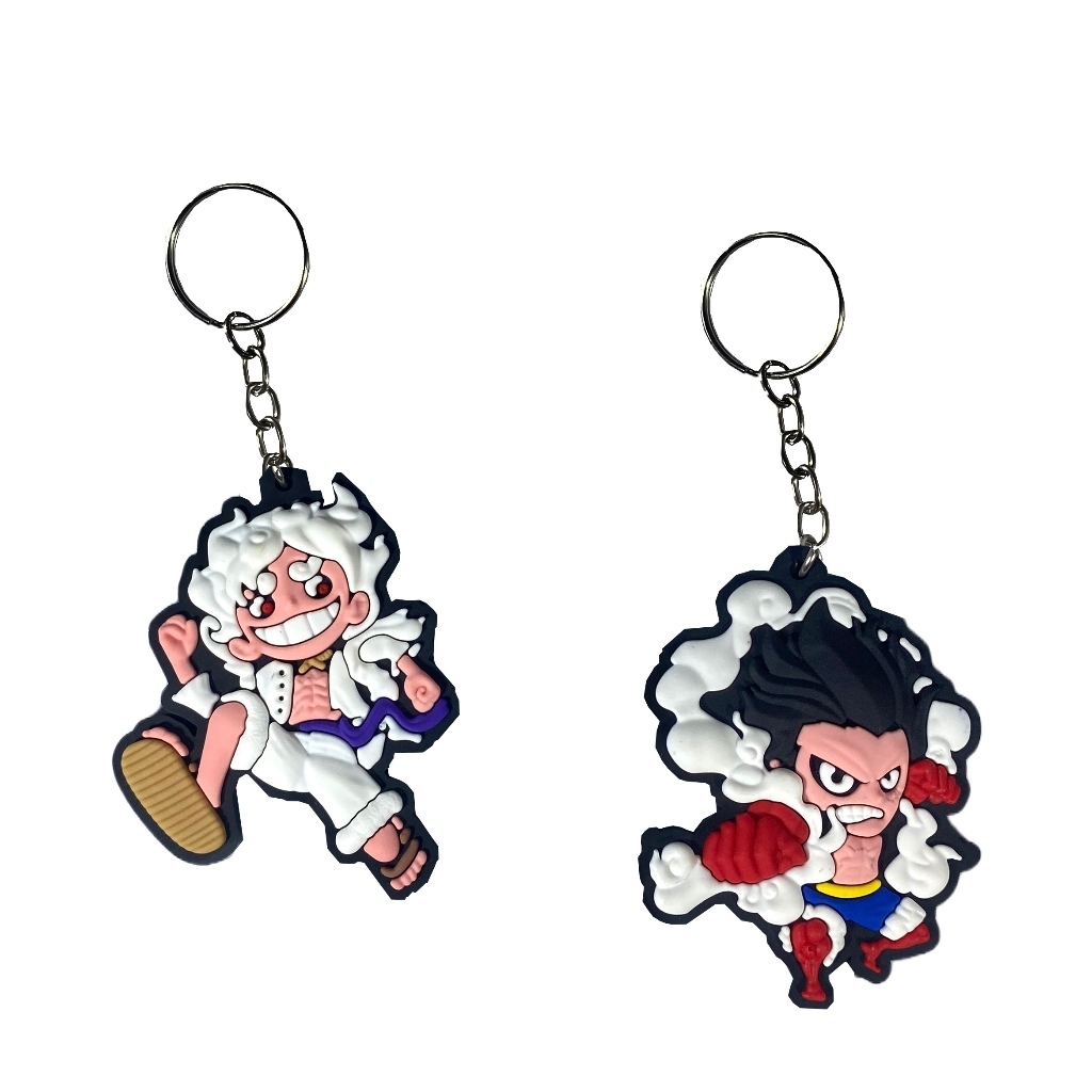 Chaveiro Emborrachado One Piece Monkey D. Luffy Gear 4 5 Nika Anime