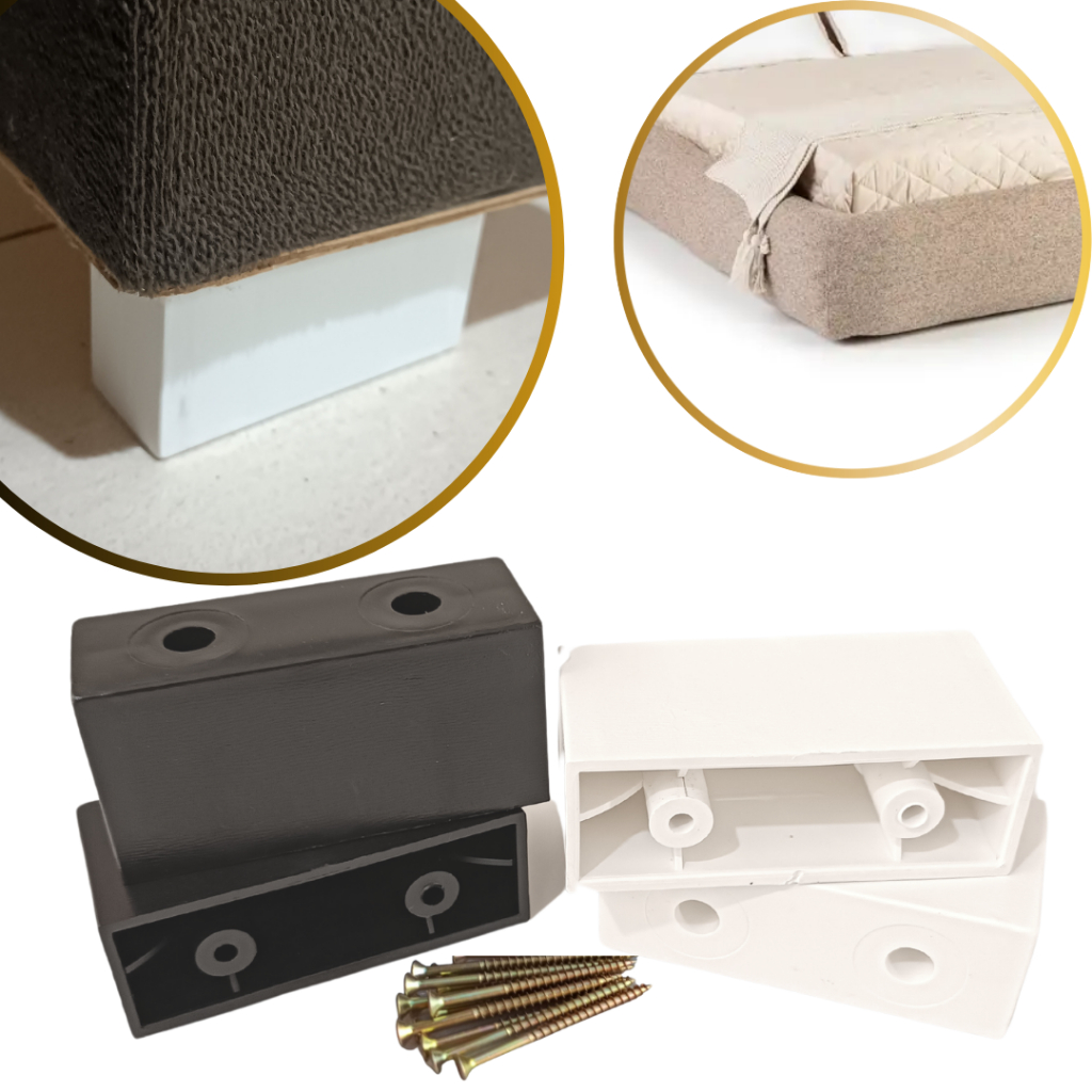 Pes Para Moveis Sofa Retratil Reclinavel Pes Cama Box 5cm + Parafuso