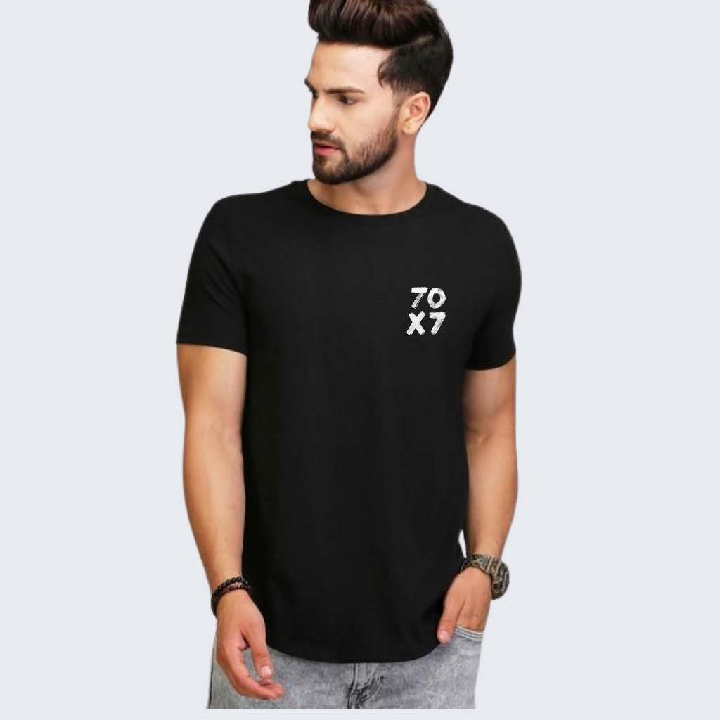 Camisa Camiseta Masculina 70X7 Academia Body Build Feminina Vitale Preta Overside Oversized Leve Fio 30.1 Algodão