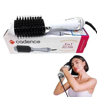 Escova Secadora e Alisadora Cadence Sublime Argan ESC705 4x1 1200W Branca 110V