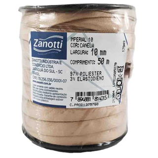 Viés Tipo Taquara 10 Zanotti - C/ 50 metros - Poliéster - Aros Biquíni / Sutiã - Escolha sua cor