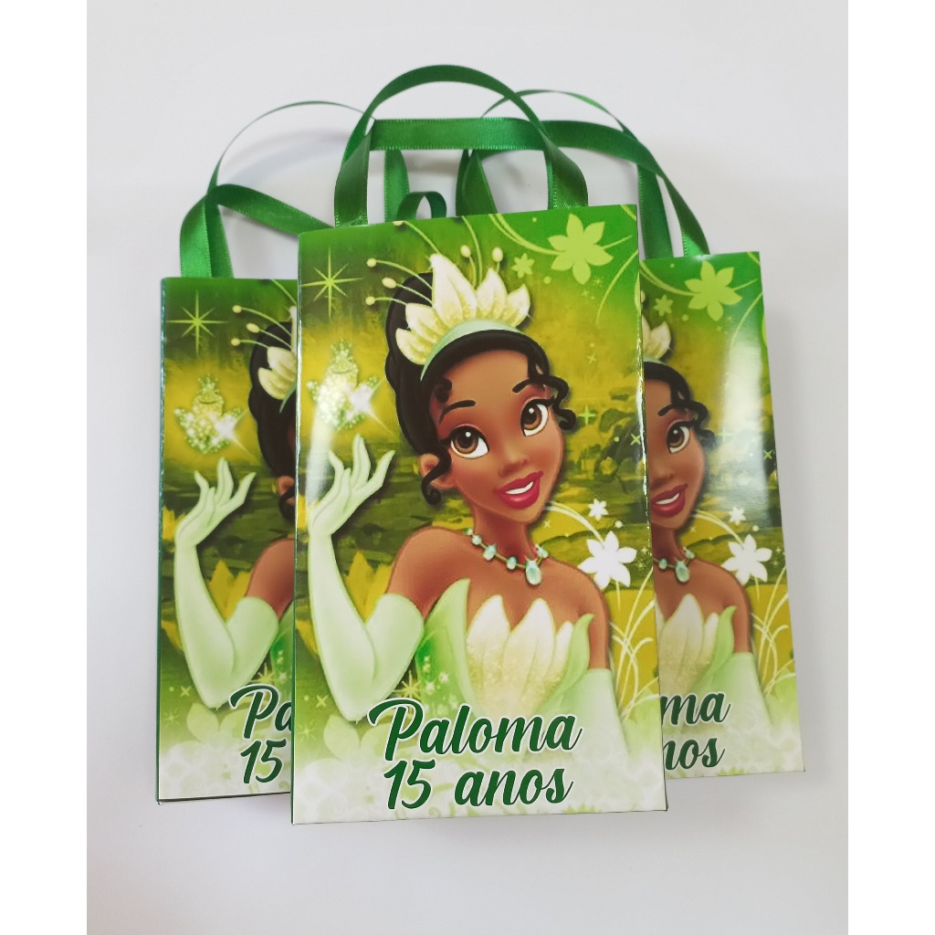 sacolinha surpresa personalizada a princesa tiana e o sapo | Shopee Brasil