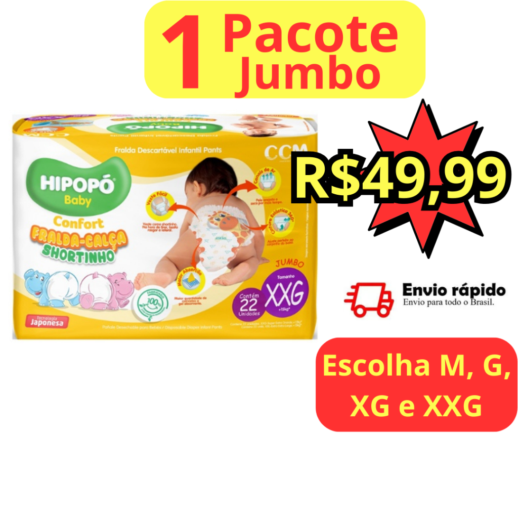 Fralda Huggies Protecao Dia Lv+Pg- C/44 Xxg