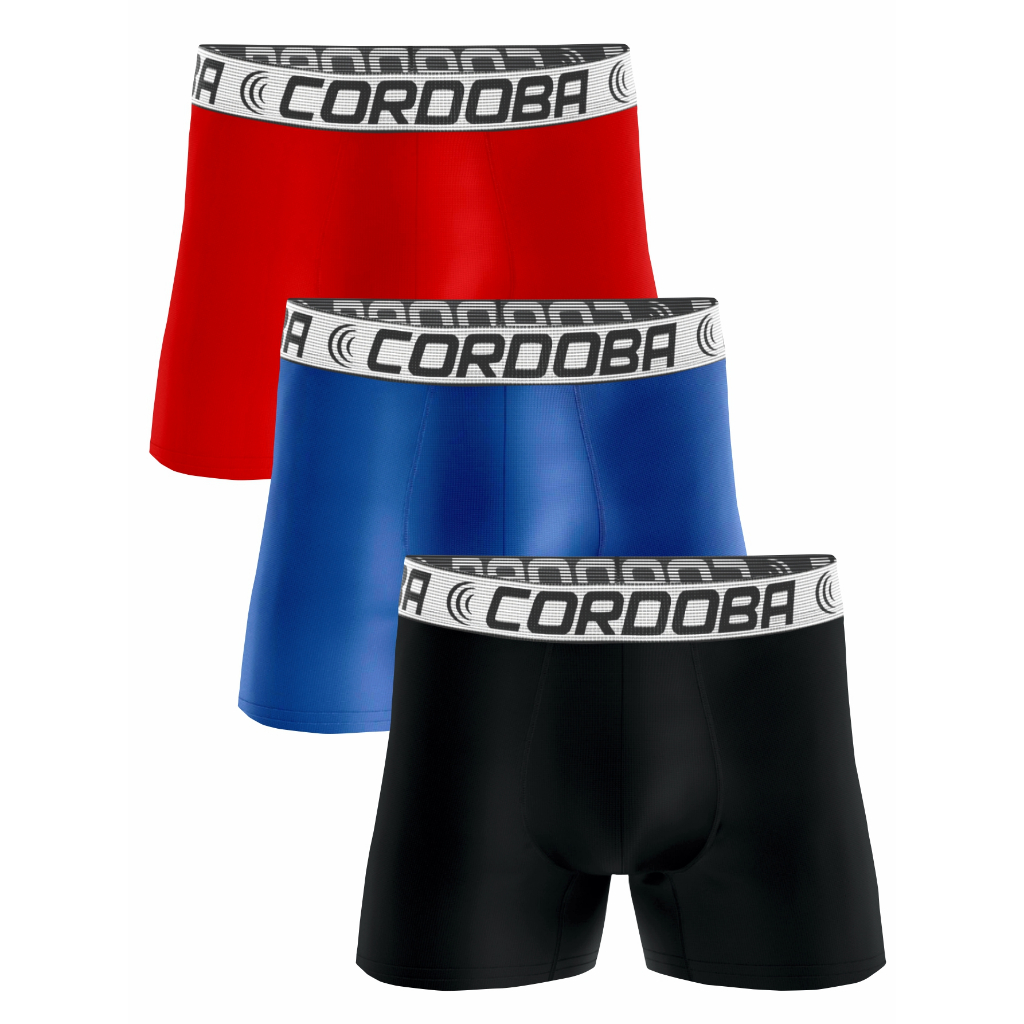 3 Peças Cueca Box Masculino Qualidade Premium Cordoba