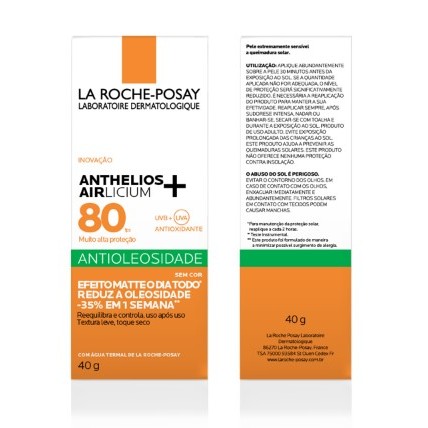La Roche-Posay Anthelios Airlicium FPS 80 - Protetor Solar Facial 40g
