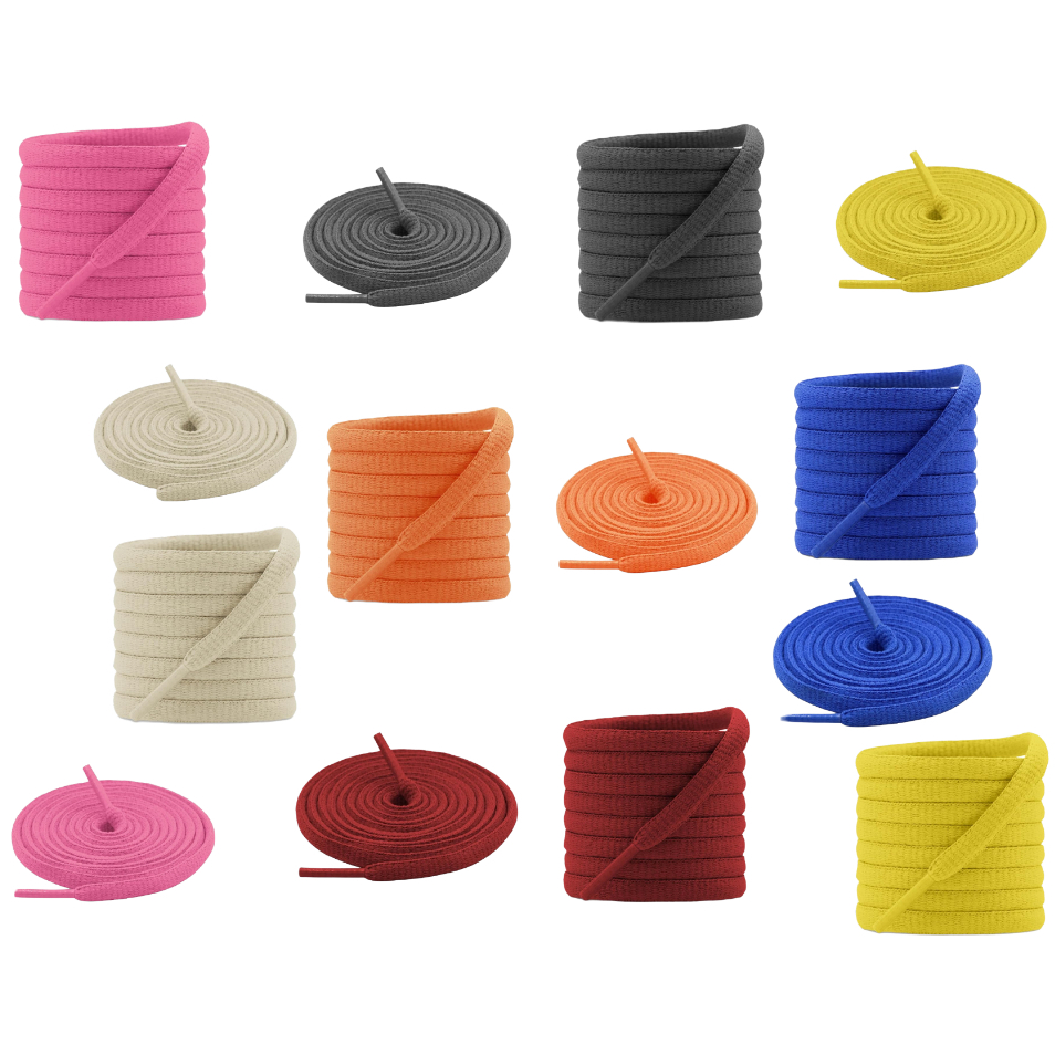 Cadarço Oval Ténis 70cm, 90cm, 120cm e 140cm (1 Par) Diversas Cores